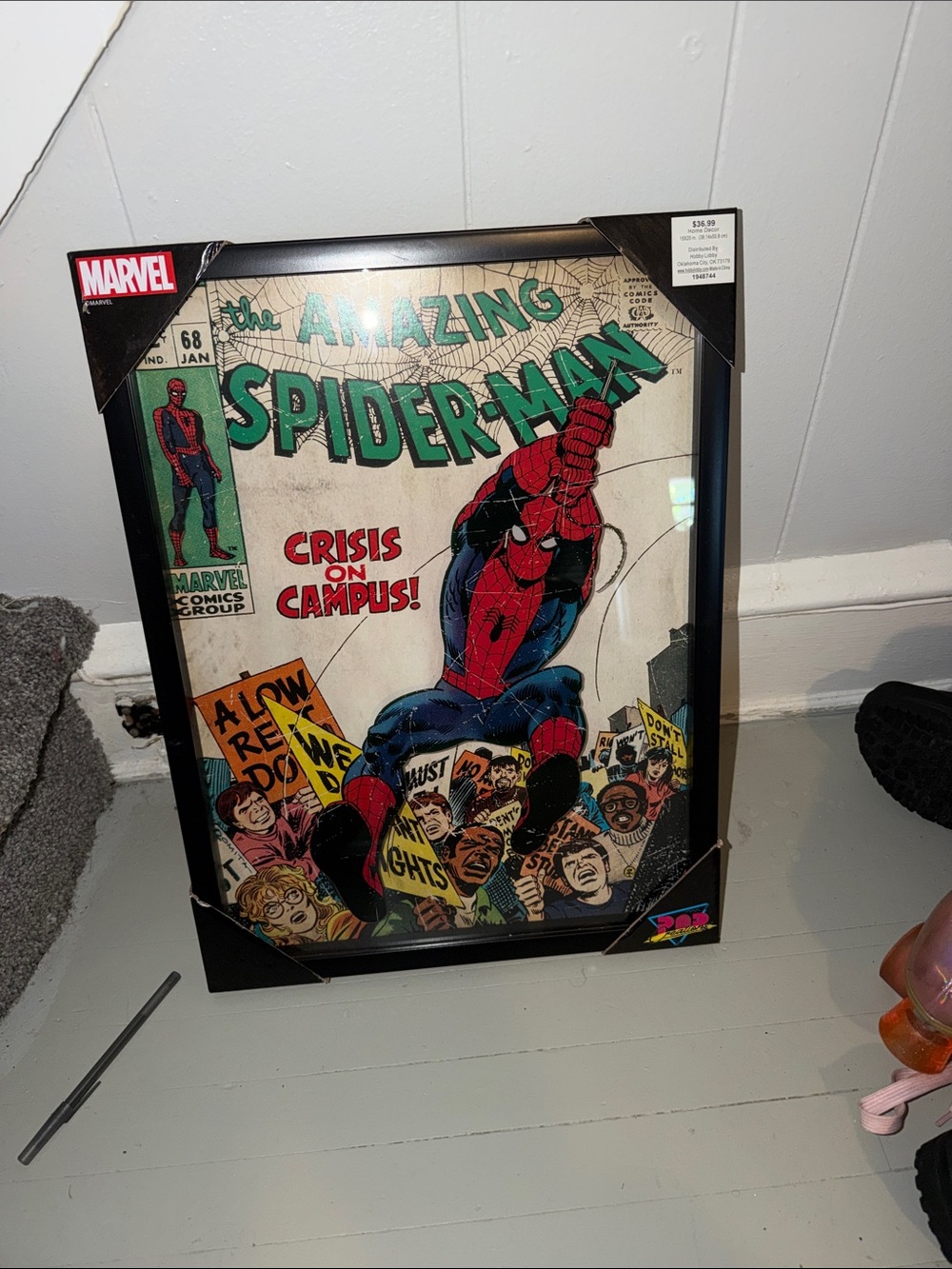 Marvel Framed Spider-Man Comic Art - Red, Blue, Green
